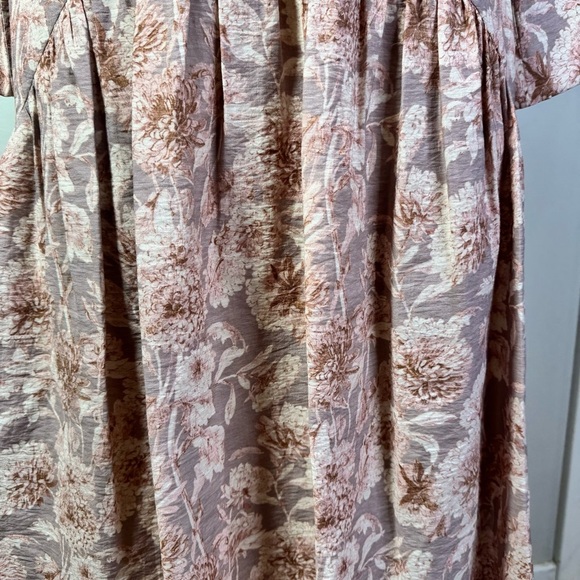 Vince Dahlia Pink Floral Print V-neck Dress, Open Back, Size XS - Picture 9 of 16